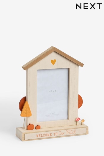 Natural and Orange Our Patch House Photo Frame (192574) | £12