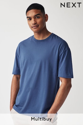 Blue Denim Relaxed Fit Essential Crew Neck T-Shirt (192847) | £9