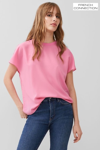 French Connection Crepe Light Crew Neck Top (192866) | £35