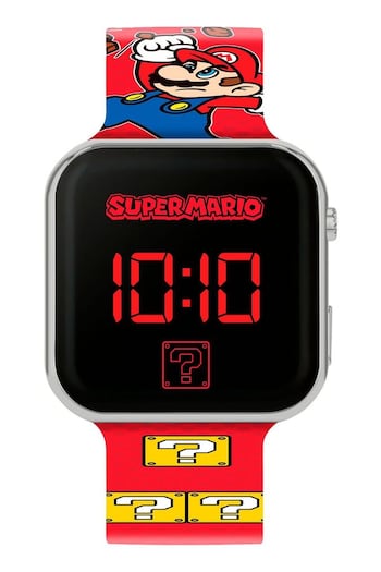 Peers Hardy Red Nintento Super Mario Printed Strap LED Watch (192956) | £13