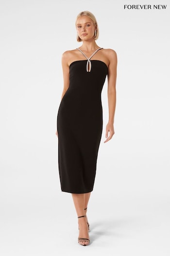 Forever New Black Jennifer Diamante Bodycon Dress (192965) | £110