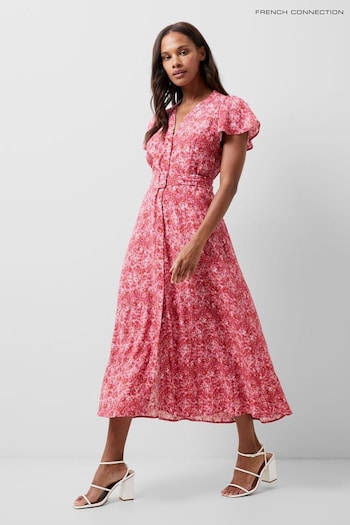 French Connection Red Cass Delphine Midi Dress (193070) | £85