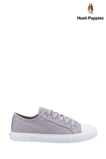 Hush Puppies Grey Brooke Canvas Trainers (193336) | £45