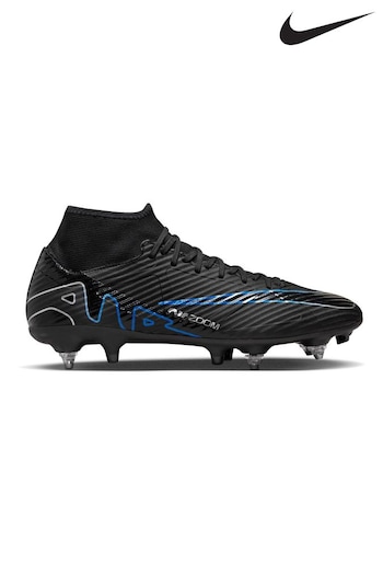 Nike Black Zoom Mercurial Superfly 9 Academy Pro Soft Ground Football Boots (193341) | £90
