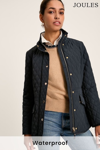 Joules Navy Allendale Diamond Quilted Jacket (193930) | £109