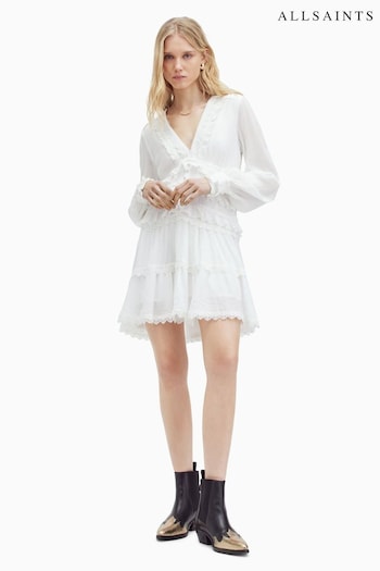 AllSaints White Zora Dress (193978) | £179