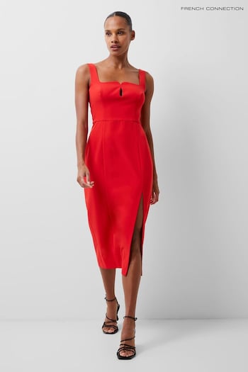 French Connection Red Echo Crepe Bust Detail Dress (194016) | £110