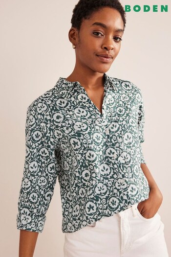 Boden Green New Linen Shirt (194024) | £70