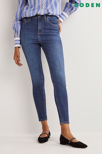 Boden Blue Mid Rise Skinny Jeans (194027) | £75