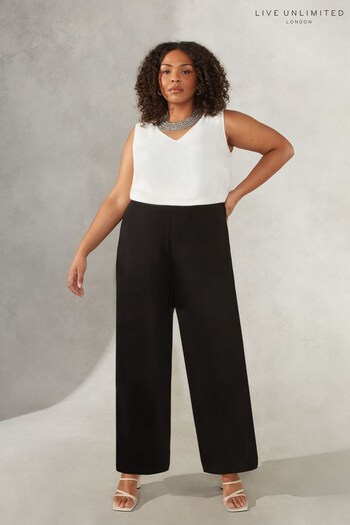 Live Unlimited Curve  Chiffon Lined Black Trousers (194126) | £79