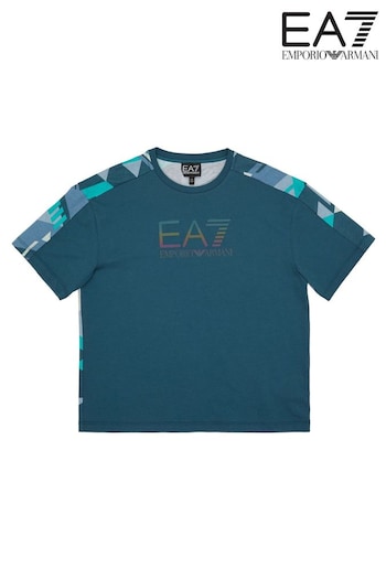 Emporio Armani EA7 Boys Geometric Graphic T-Shirt (194128) | £22