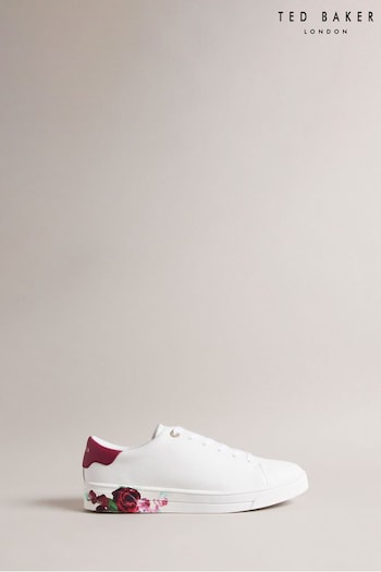 Ted Baker Arlila Printed Sole Cupsole White Trainers (194169) | £110