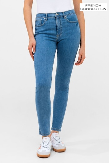 French Connection Blue Soft Stretch Skinny High Rise Jeans (194206) | £59