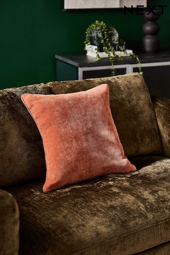 Peach Pink 45 x 45cm Soft Velour Cushion (194271) | £8