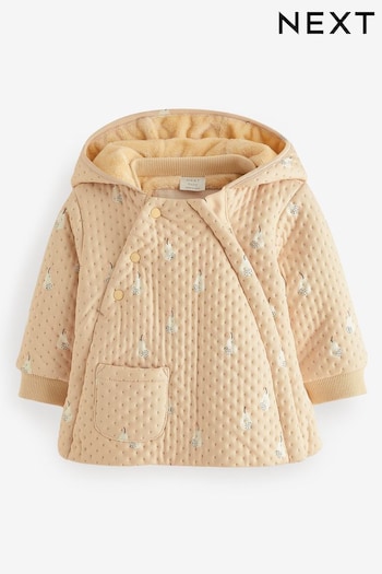 Tan Brown/Buttermilk Lightweight Baby Cosy Lined Textured Coat (0mths-2yrs) (194394) | £20 - £22