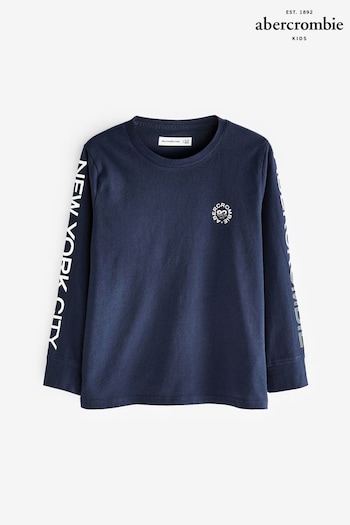 Abercrombie & Fitch Navy Blue Logo T-Shirt (194462) | £20