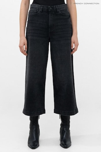 French Connection Black Stretch Wide Leg Culotte (194484) | £65