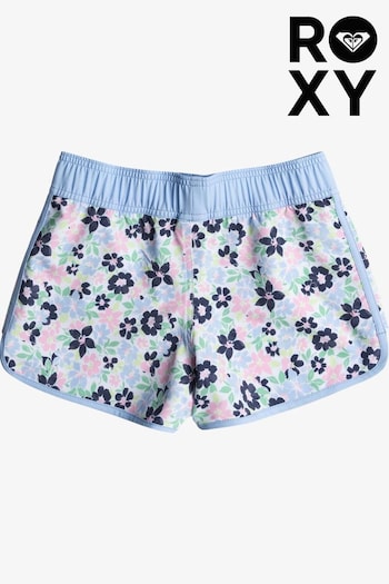 Roxy Blue Floral Printed Board Shorts cropped (194687) | £35
