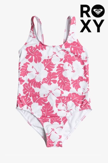 Roxy Pink Palm Print Swimsuit (194761) | £40