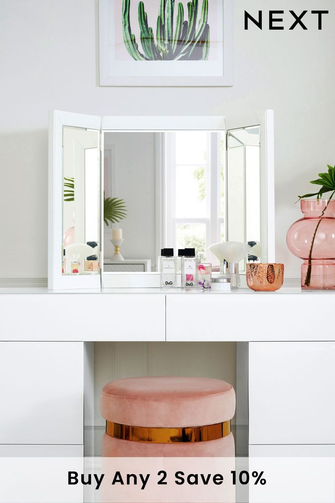 Mirrored dressing table b&m discount