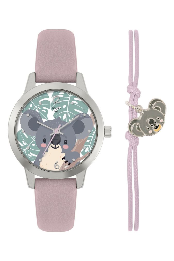 Peers Hardy Pink Tikkers x WWF - Koala Dial Watch & Koala Charm Bracelet (194914) | £20