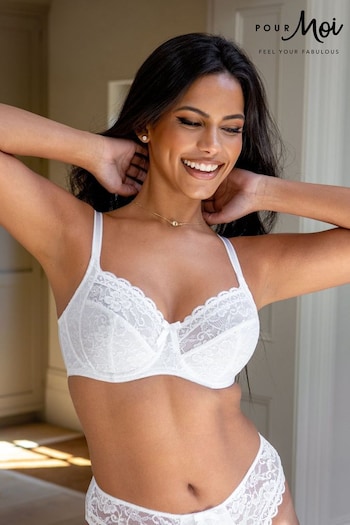 Pour Moi White Rebel Underwired Side Support Bra (195151) | £26
