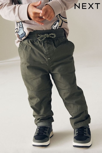 Khaki Green Pull-On Lined Trousers (3mths-7yrs) (195390) | £13 - £15