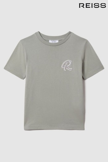 Reiss Pistachio Jude Teen Cotton Crew Neck T-Shirt (195444) | £20