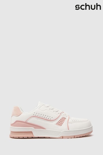 Schuh Melody Feature Lace-Up White Trainers (195701) | £35