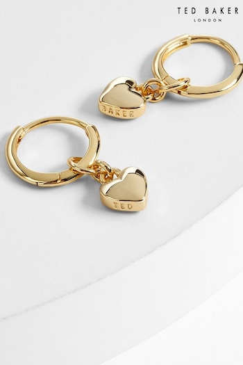 Ted Baker Gold Tone HARRYE: Tiny Heart Huggie Earrings (195736) | £35