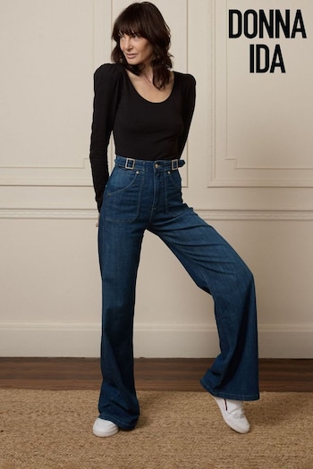 Donna Ida Minni High Rise Wide Leg Flared Jeans (195892) | £215