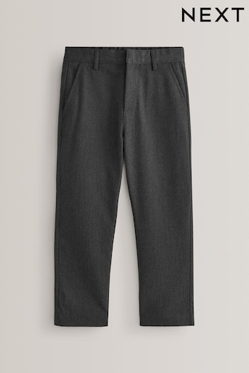 Grey Plus Waist School Formal Straight Trousers stretch (3-17yrs) (195989) | £9 - £18