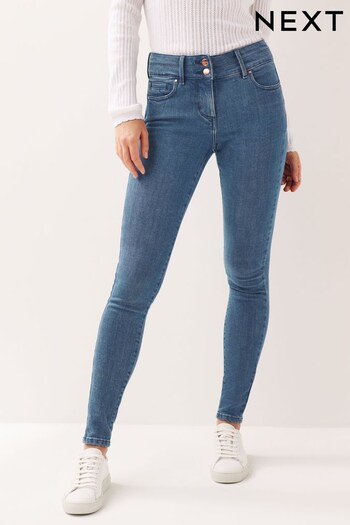 Smoky Blue Lift, Slim And Shape Skinny Jeans Detail (196021) | £48