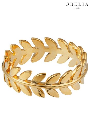 Orelia 18K Gold Metal Leaf Ring (196553) | £20