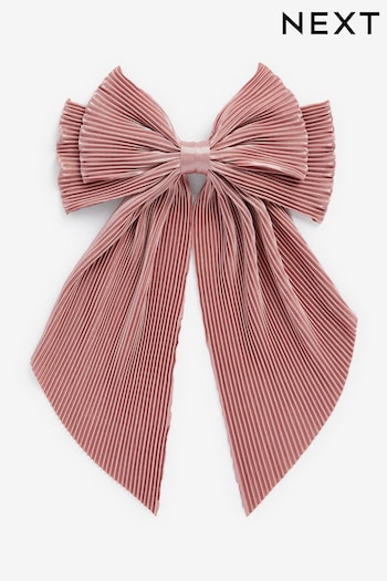Pink Plisse Bow Hairclip (196655) | £8