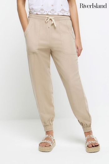 River Island Beige Cuffed Easy Joggers (196656) | £35