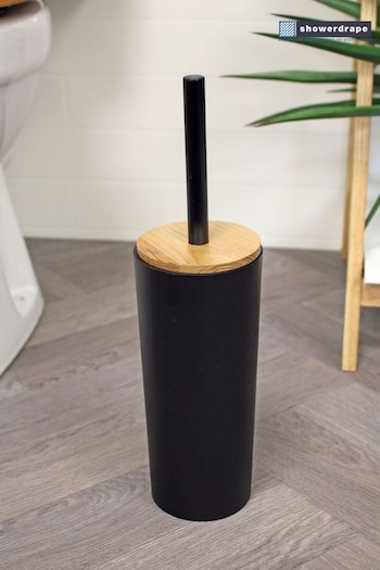 Showerdrape Black Sonata Toilet Brush Holder (196887) | £25.50