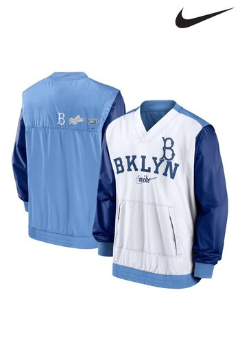 Nike Blue Brooklyn Dodgers Rewind Warm Up Pullover Jacket (197120) | £80
