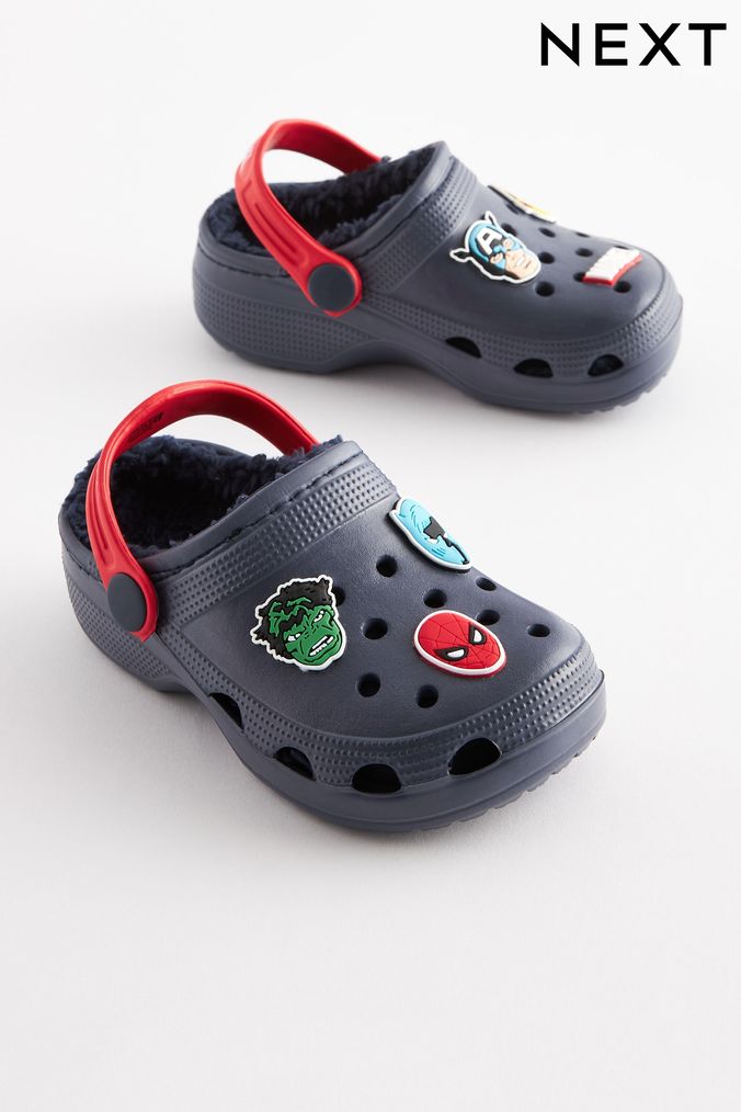 Marvel Navy Blue Warm Lined Clog Slippers (197317) | £15 - £18