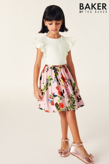 Baker by Ted Baker Pink Floral 2-in-1 Dress (197834) | £42 - £47