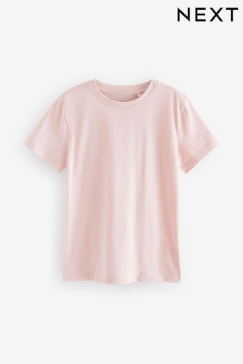 Pink Pale Cotton Short Sleeve T-Shirt (3-16yrs) (198181) | £3.50 - £6.50