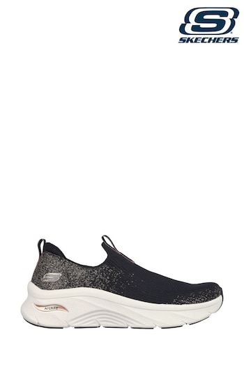 Skechers Black Arch Fit D'Lux Glimmer Dust Womens Trainers (198340) | £89