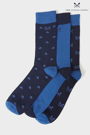 Crew Clothing Company Blue Print Socks (198579) | £18