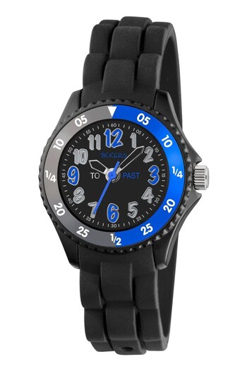Peers Hardy Boys Tikkers Silicone Strap Time Teacher Black Watch (198677) | £13