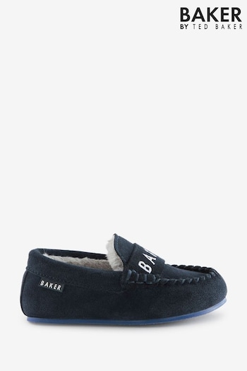 Baker by Ted Baker Boys Navy Blue Loafer Slippers (198679) | £28
