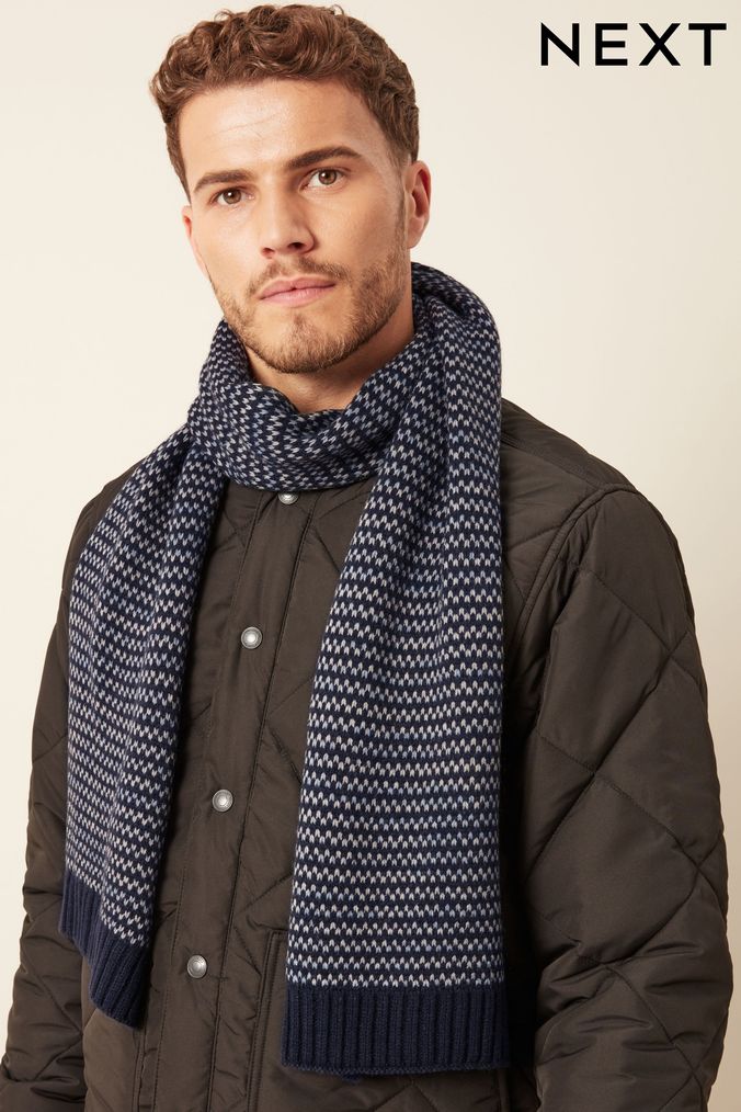 Mens Blue Scarves Personalised Scarves For Mens Next Official Site