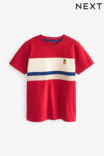 Red Colourblock Short Sleeve T-Shirt (3-16yrs) (199127) | £6 - £9