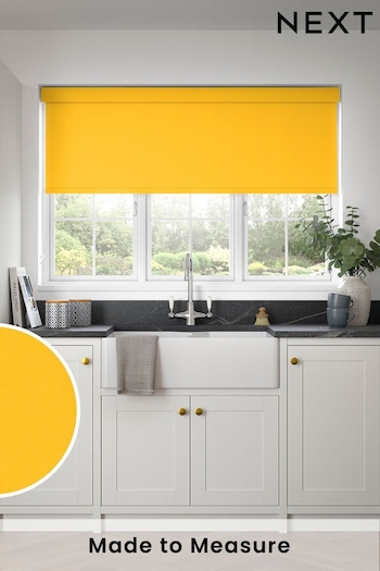 Buttercup Yellow Echo Made to Measure Blackout Roller Blind (199143) | £57