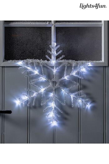 Lights4fun White 40cm Snowflake Outdoor Christmas Light (199333) | £25