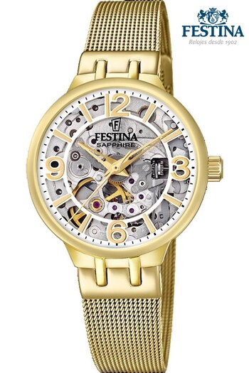 Festina Ladies Gold Tone Skeleton Watch (199406) | £235